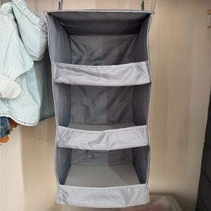 Gray Hanging Closet Organizer
